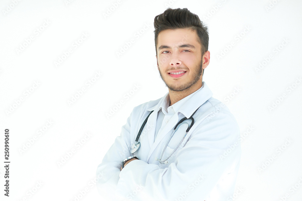 portrait of a smiling therapist on a light background portrait of a smiling therapist on a light background