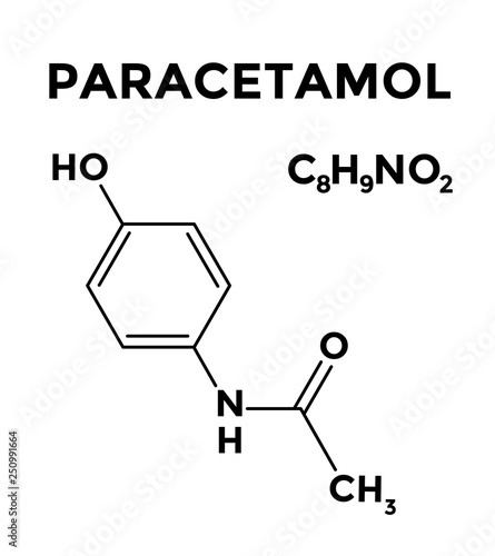 Paracetamol structural chemical formula