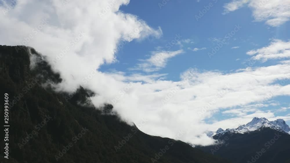 Cloudy day at Milford Sound, South Island, New Zealand Cloudy day at Milford Sound, South Island, New Zealand