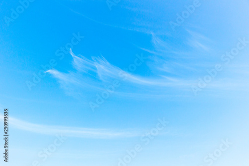 World Environment Day concept  white fluffy clouds in the blue sky