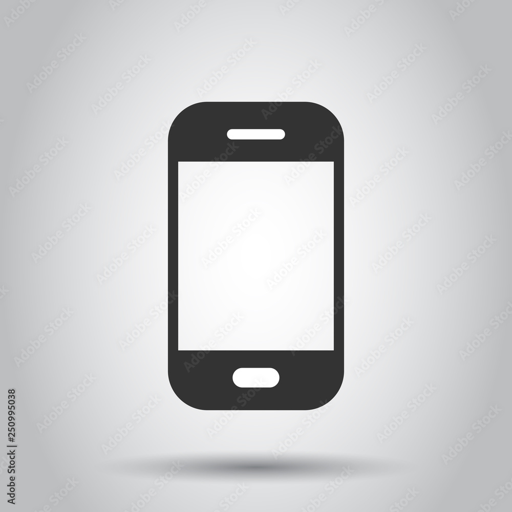 Smartphone icon in flat style. Phone handset vector illustration on white background. Smartphone business concept. Smartphone icon in flat style. Phone handset vector illustration on white background. Smartphone business concept.