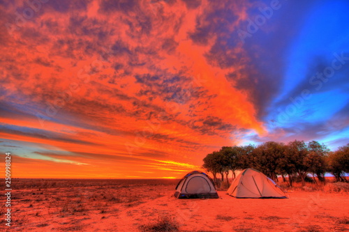 Camping in Australian bush