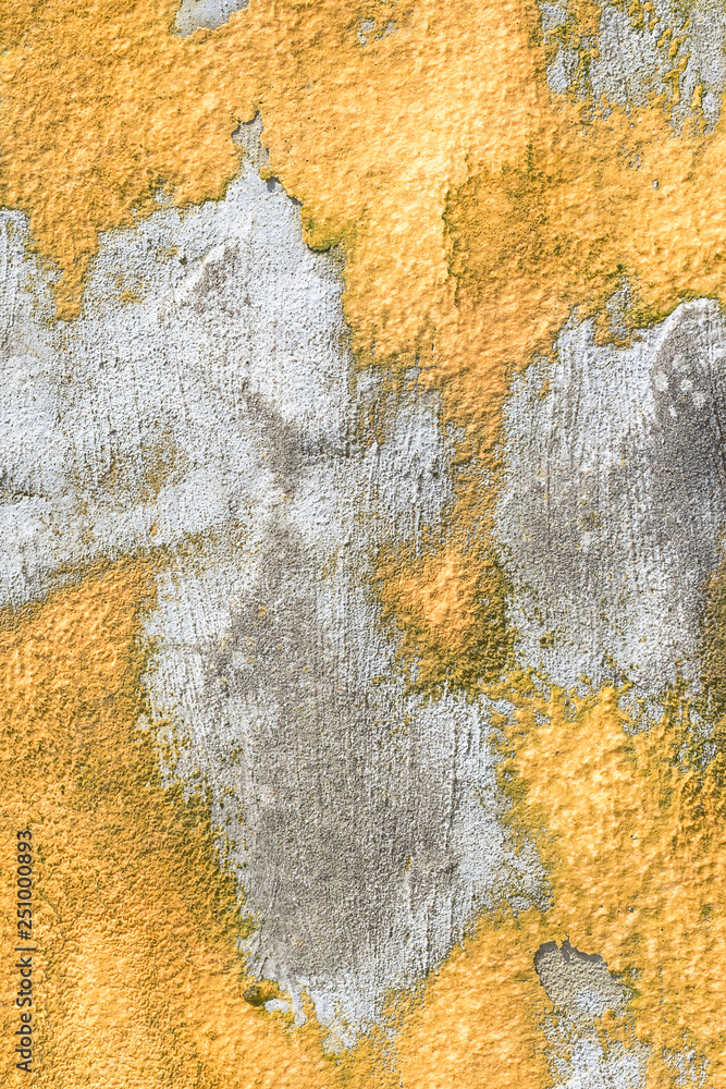 Grey and yellow concrete wall pattern