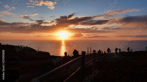 Dramatic Sunset Landscape at Cabo da Roca  Portugal Seascape European Tropical Travel Destination