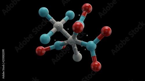 3d medical background with single isolated abstract molecule structure. Chemical or science abstract concept. Centered composition. photo