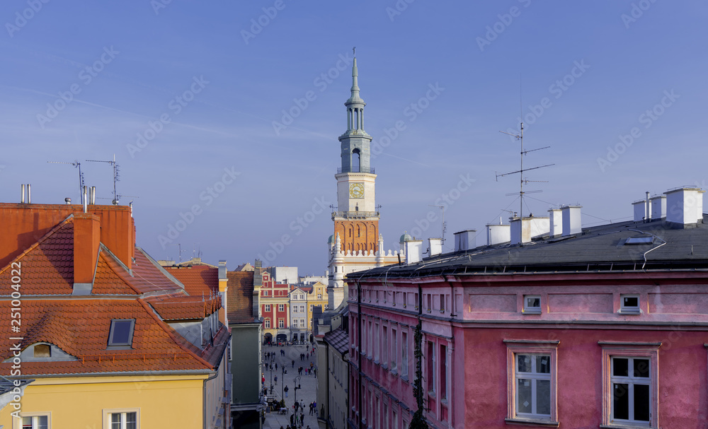 Obraz premium Poznań Market Square starówka Polska Poland Polen marked square old city Poznan 