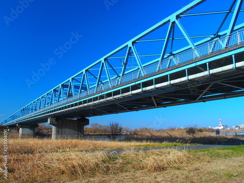 早春の江戸川に架かる葛飾橋 © smtd3