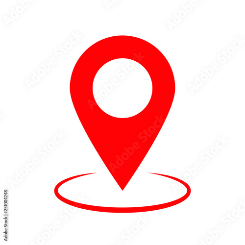 Free Download Red maps pin. Location map icon. Location pin. Pin icon vector. - GFXLoad
