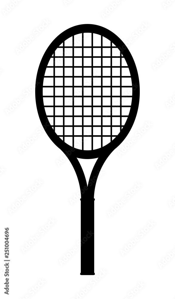 テニスラケットのシルエット Stock イラスト Adobe Stock