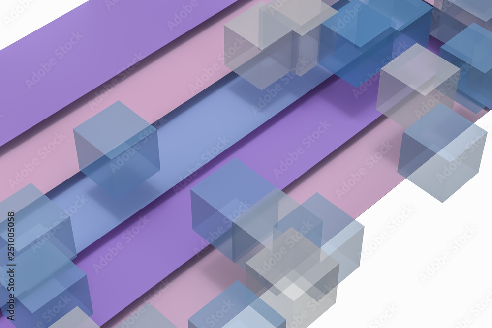 Obraz premium Colorful paper shape, 3d rendering