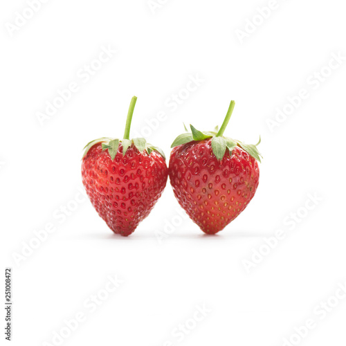 Premium Ripe Strawberry isolate on white background.