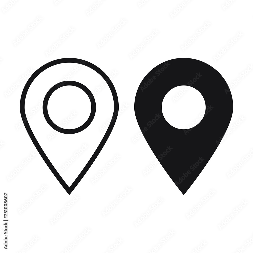 Maps pin. Location map icon. Location pin. Pin icon vector. Maps pin. Location map icon. Location pin. Pin icon vector.