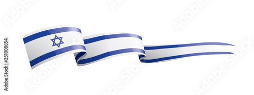 Israel flag, vector illustration on a white background