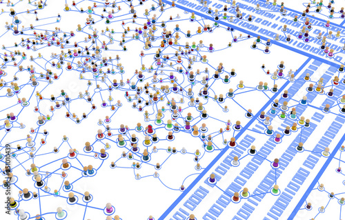 Cartoon Crowd Layered System, Data Roads