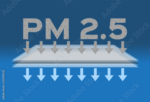 air pollution . pm 2.5vector