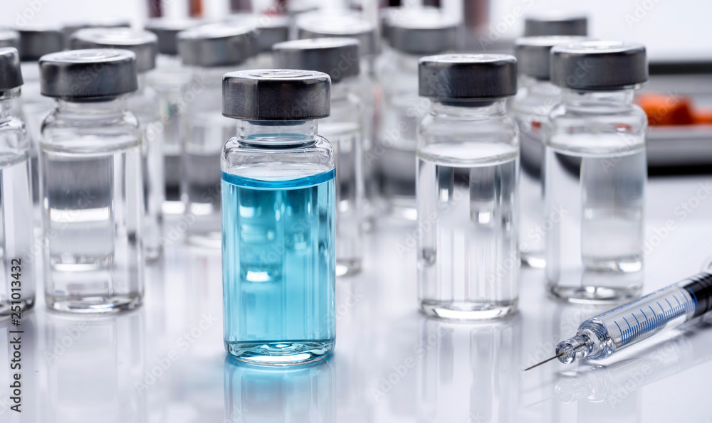 Several vials with medication, conceptual image Several vials with medication, conceptual image