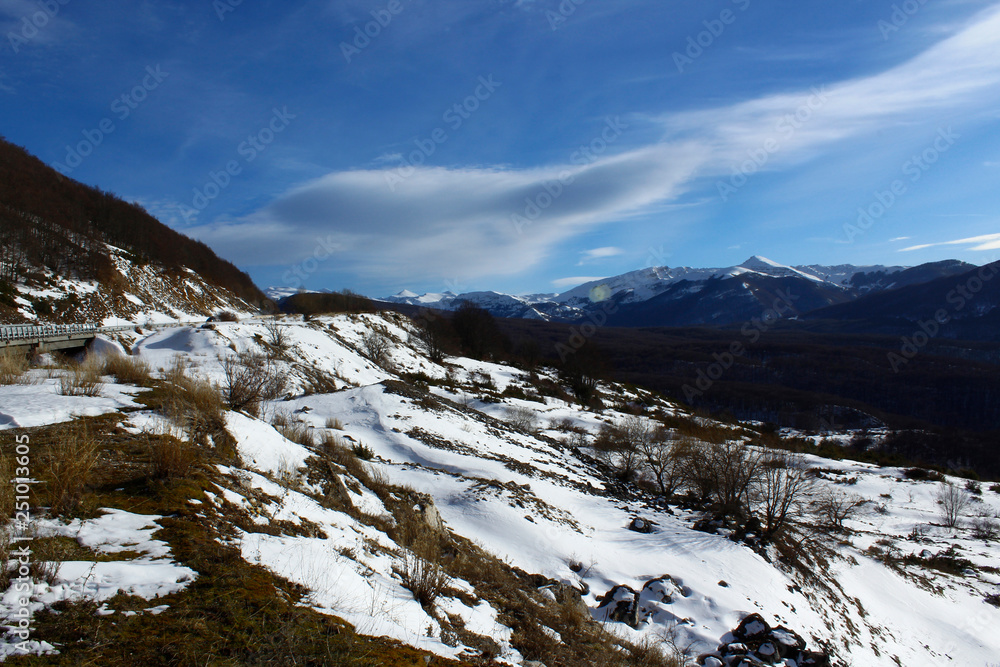 Winter landscape in Abruzzo, Italia