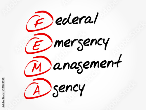 FEMA - Federal Emergency Management Agency acronym, concept background