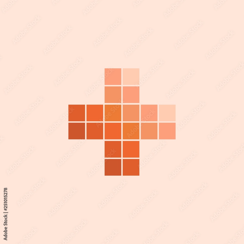 Obraz premium Orange monochromatic color plus design