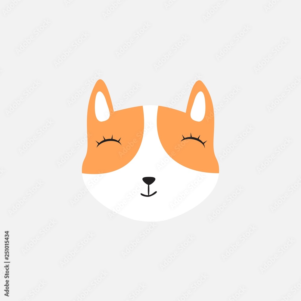 Obraz premium unique fox logo design