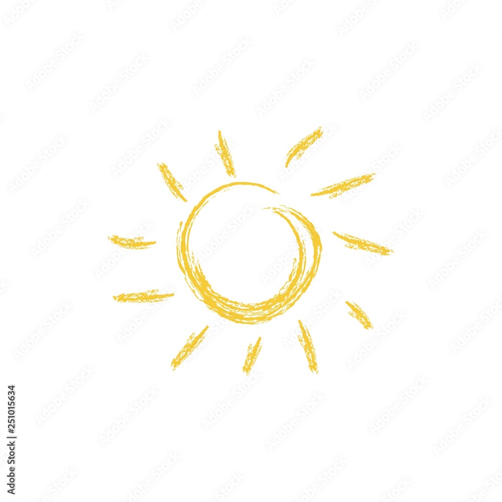 Fototapeta premium Sun vector icon. Sun line vector icon