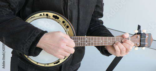 Country music string instrument banjo, banjolele photo