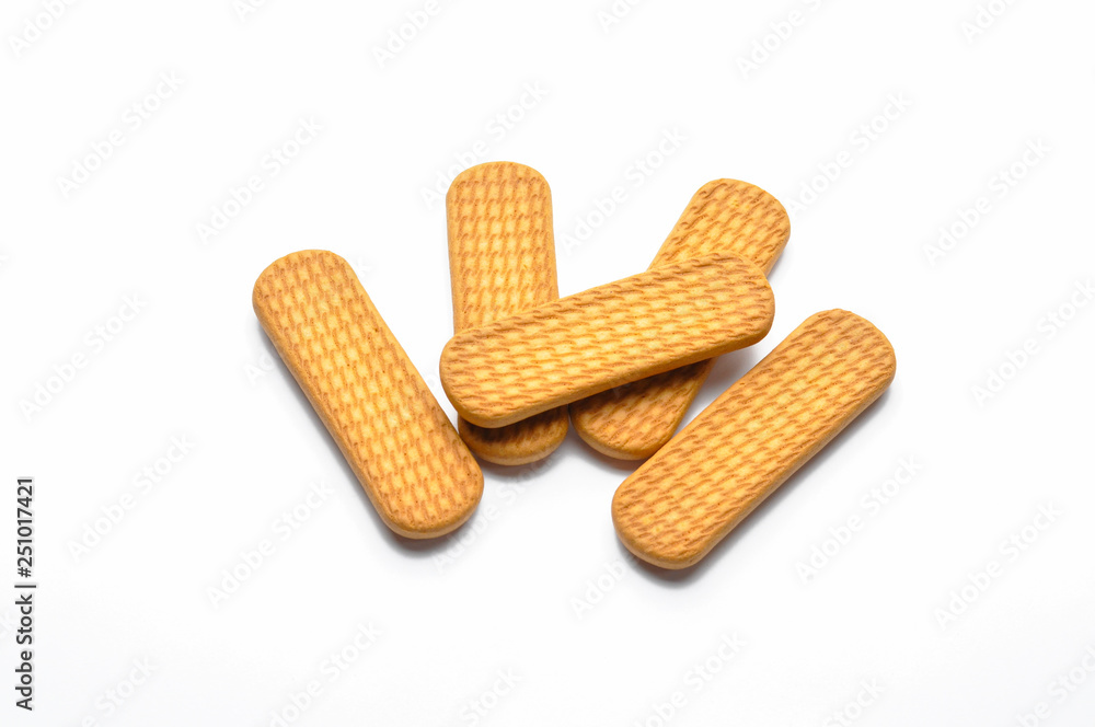 Tasty biscuits isolated on white background Tasty biscuits isolated on white background