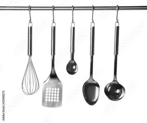 Professional Kitchen; Hanging Tools and Canisters of Seasonings - Stock  Photo - Masterfile - Premium Royalty-Free, Code: 659-07597959