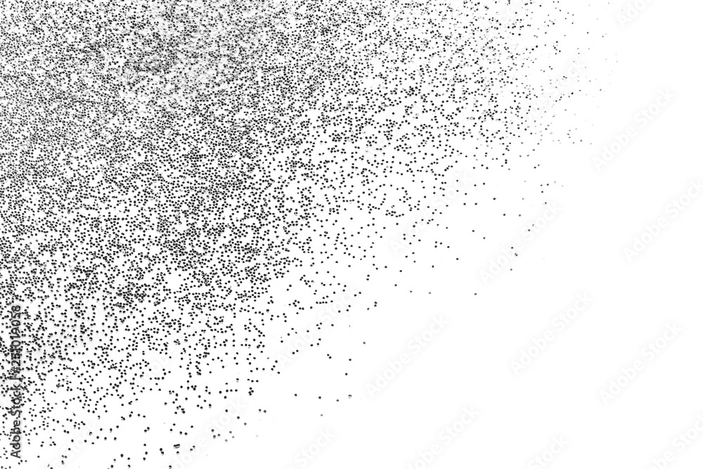 Silver glitter on white background, top view Silver glitter on white background, top view