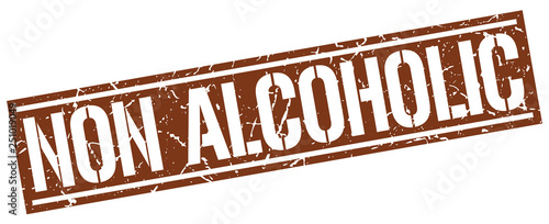 non alcoholic square grunge stamp