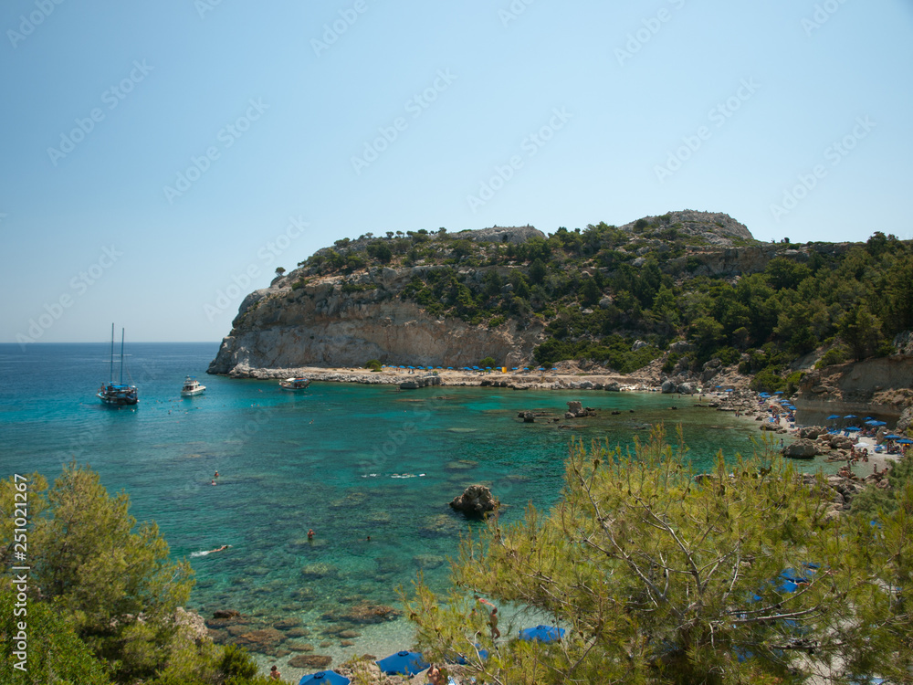 A small gulf with clear water, Rhodos