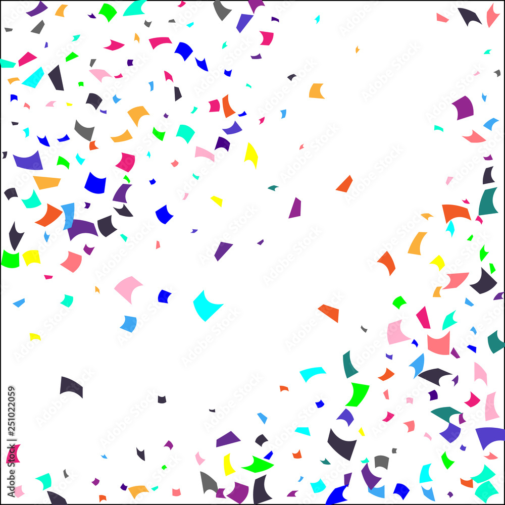 Colorful confetti on white background. Colorful confetti on white background.