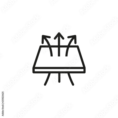 Breathing fabric line icon