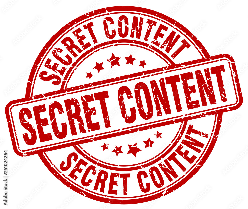 secret content red grunge stamp secret content red grunge stamp