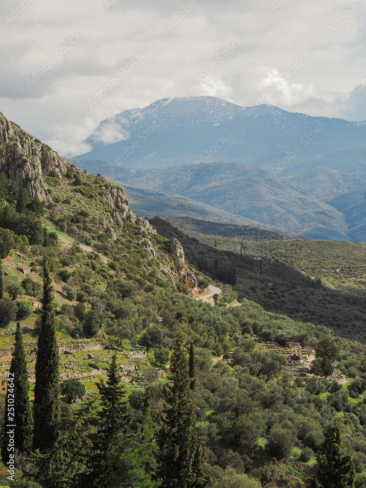 Fototapeta premium Road trip to Delphi.Europe, Greece.
