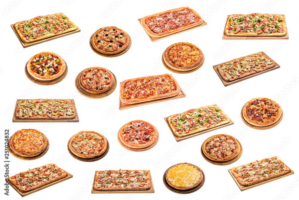 pizza on a white pizza on a white