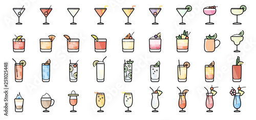 Cocktail Icon Set