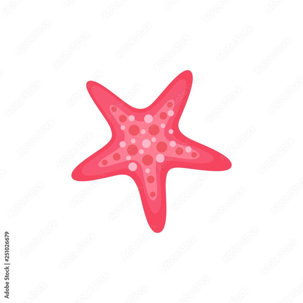 Starfish having five corners vector, sea creature isolated icon in flat style. Aquatic animal living underwater, object of symmetric shape cartoon Starfish having five corners vector, sea creature isolated icon in flat style. Aquatic animal living underwater, object of symmetric shape cartoon