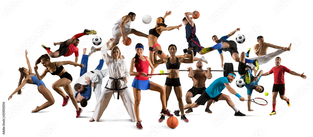 Huge Multi Sports Collage Taekwondo Tennis Soccer Basketball Etc Stock Photo Adobe Stock