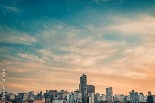 Urban Sunset City Buildings