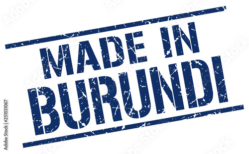 made in Burundi stamp