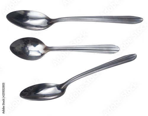 small tea stainless spoon isolated