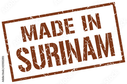made in Surinam stamp