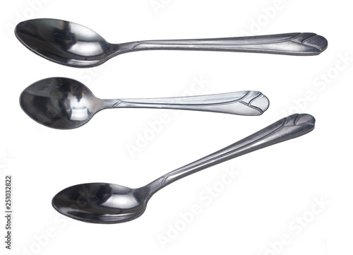 small tea stainless spoon isolated