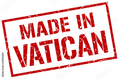 made in Vatican stamp