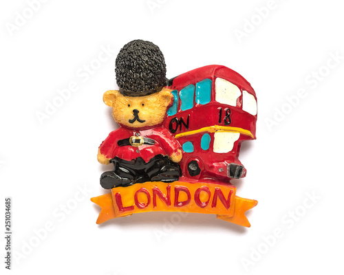 Canvas Print London fridge magnet isolated on white background.