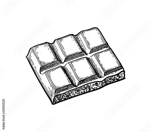 Piece of porous white chocolate.
