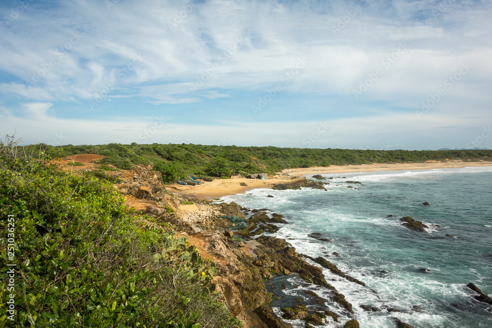 rough coastline in the south of Sri Lanka