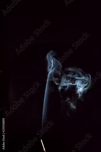 Smoke on black background