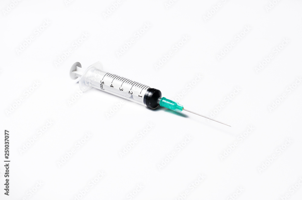 Empty medical syringe closeup isolated on white background Empty medical syringe closeup isolated on white background